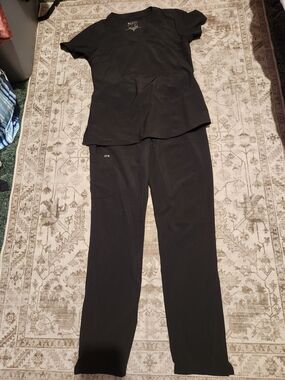 Black Women's Stretch Track Jogger Pants with Utility Pocket